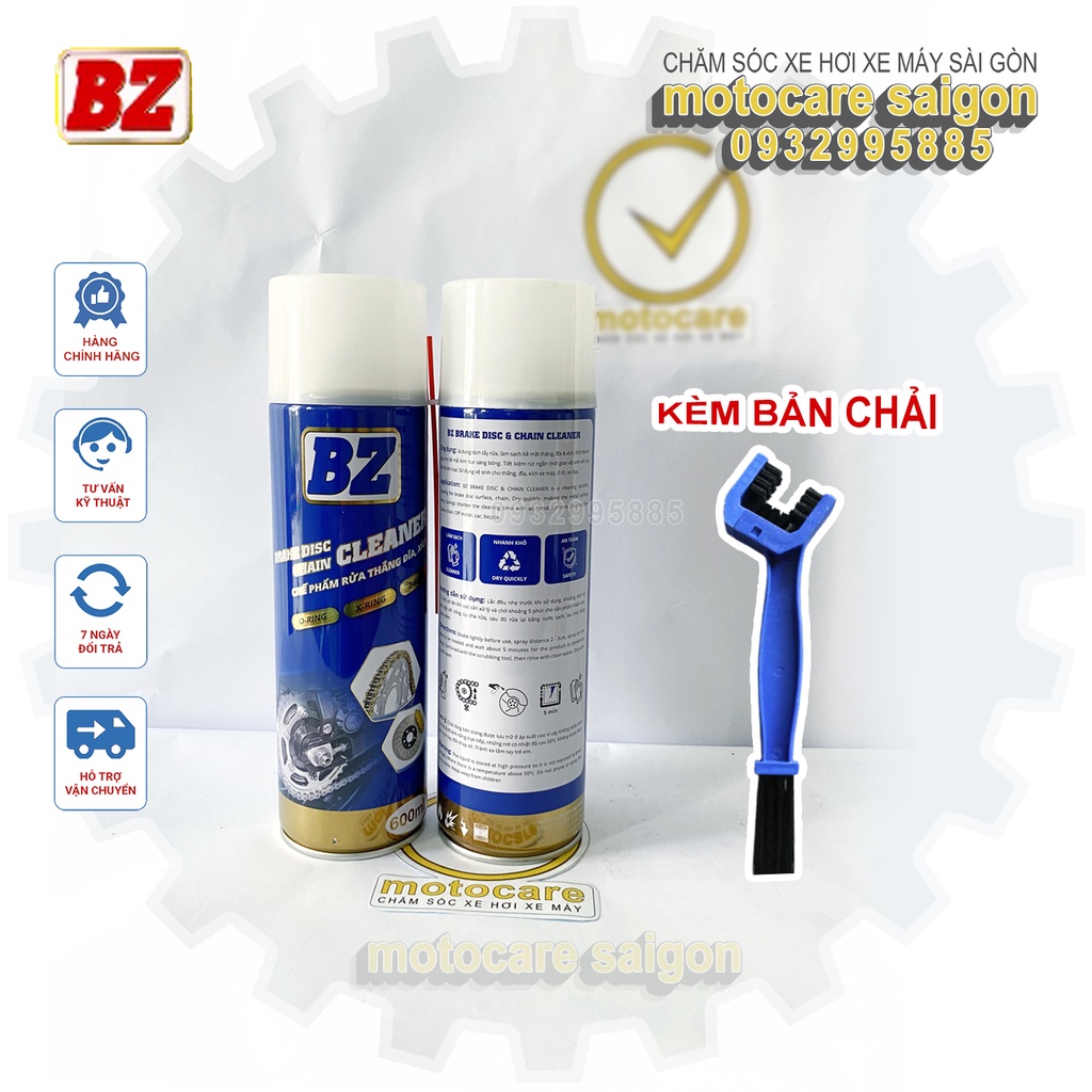 Chai Rửa Sên BZ 600ml - vệ sinh sên BZ mẫu mới dung tích lớn