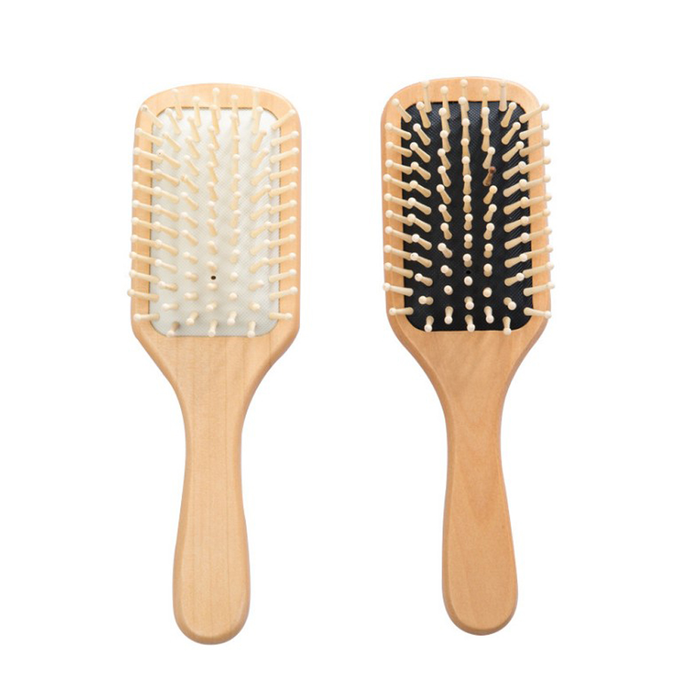 Lược Chải Tóc Có Túi Khí Tay Cầm Bằng Gỗ Nhiều Màu Sắc Chống Tĩnh Điện
