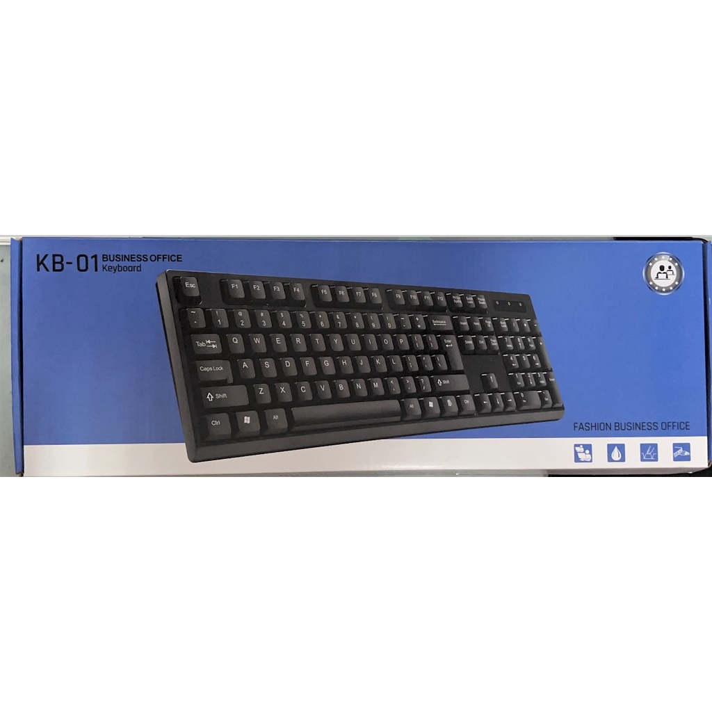 Bàn phím máy tính BUSINESS OFFICE KB-01 Thích hợp dân văn phòng, học tập Tặng kèm tấm lót chuột