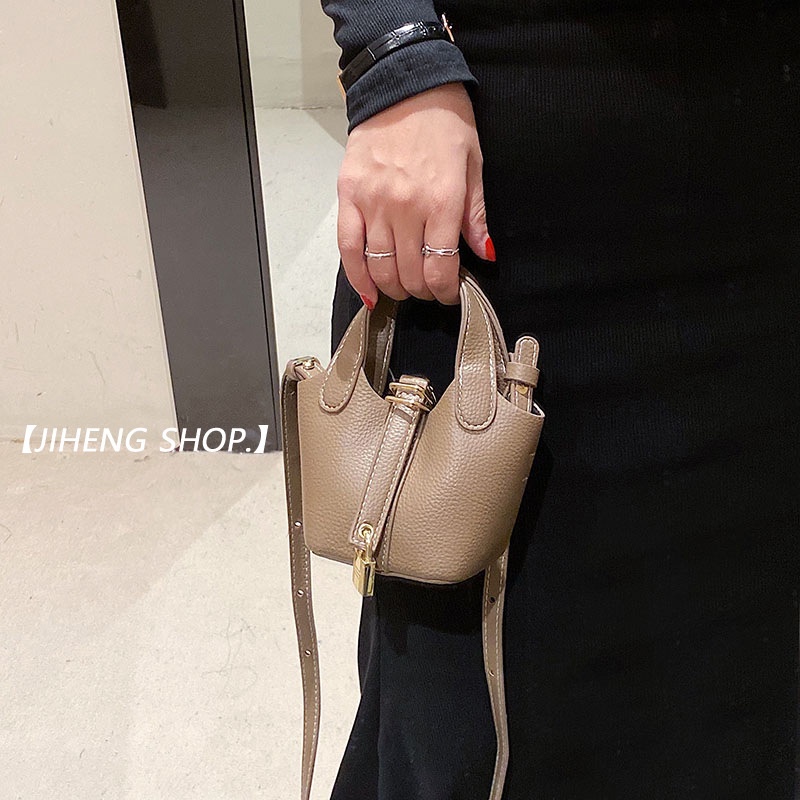 Giỏ Đeo Chéo Mini Có Khóa Phong Cách Ins Thu Đông Cho Bé Gái