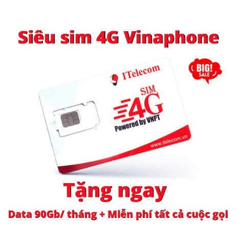 Sim 4G ITELECOM Mạng VINAPHONE Gói Cước MAY-V77 3GB/Ngày + Miễn Phí 20ph Nội Mạng