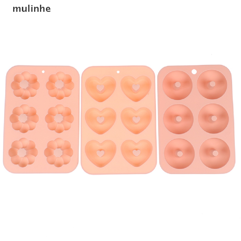 Khuôn Silicon Làm Bánh Donut Tráng Miệng 6 Ngăn DIY vn