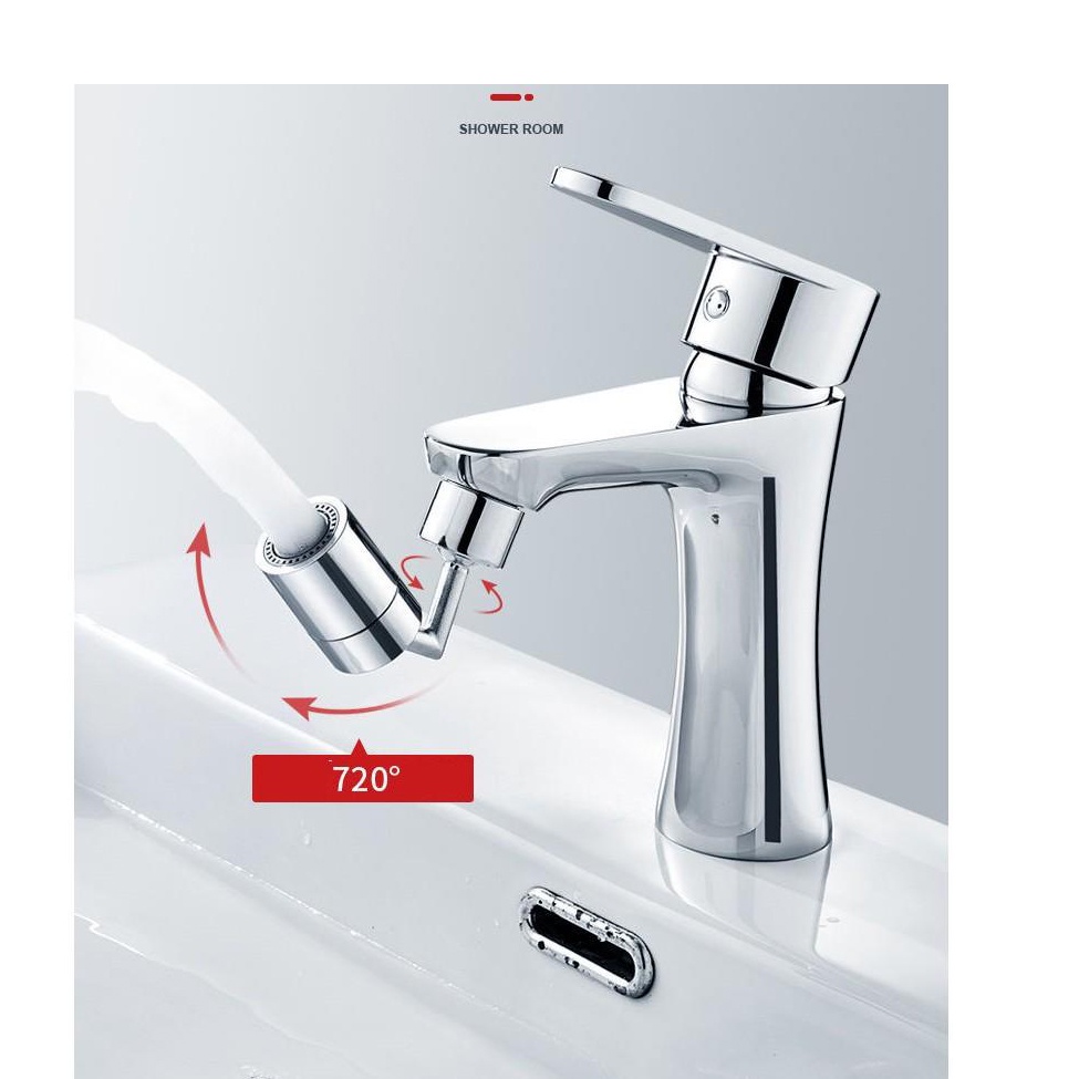 Đầu Nối Vòi Nước, Tăng Áp Lọc Nước Thông Minh Xoay 720 Độ Lắp Vòi Nước Chậu Rửa Bát Chén Lavabo 2 Chế Độ Nước V3 SUVADO