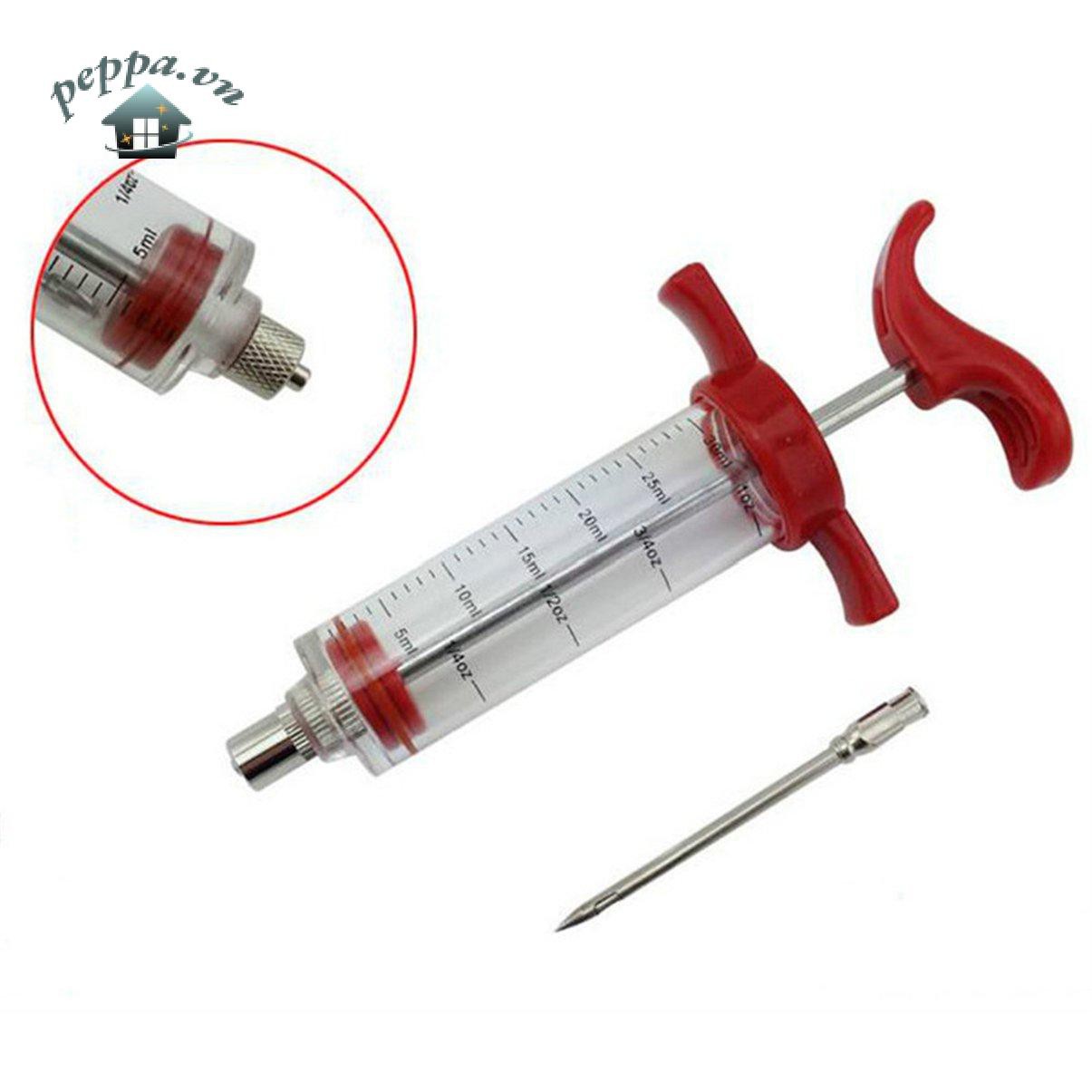 Qft346 Bbq Meat Syringe Marinade Injector Turkey Chicken Flavor Syringe