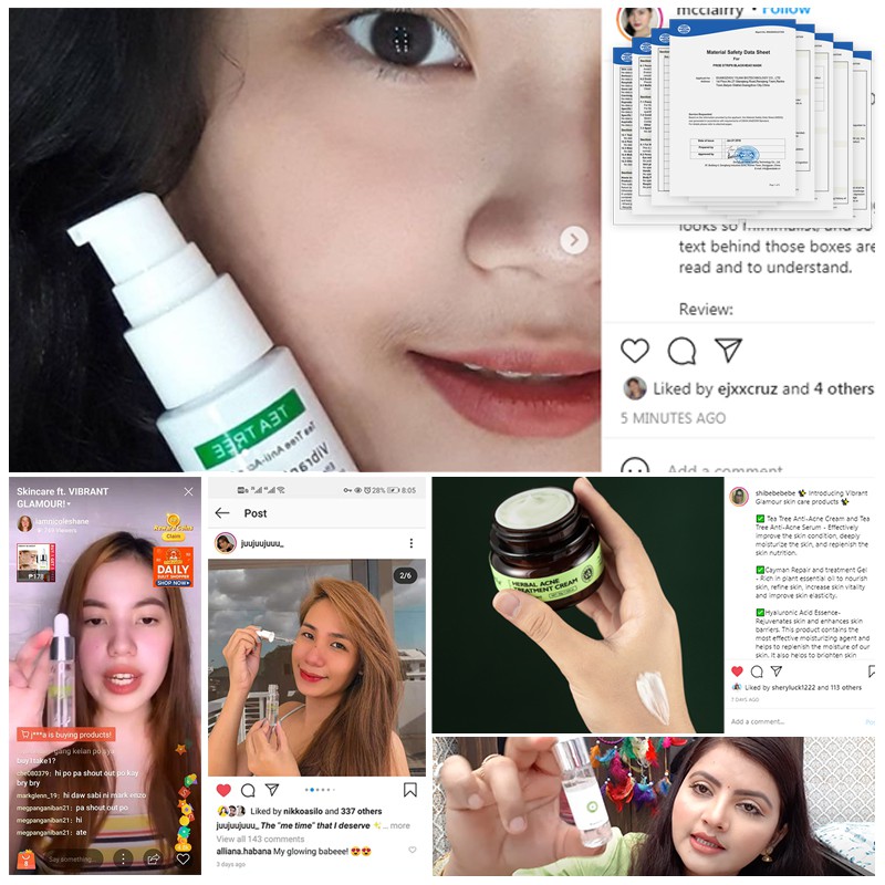 Set 3 sản phẩm VIBRANT GLAMOUR chiết xuất tràm trà cải thiện sẹo/mụn trứng cá chăm sóc da | BigBuy360 - bigbuy360.vn