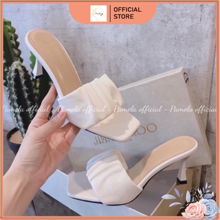 PAMELA - Dép Guốc Nữ Quai Nhún Gót Nhọn Sang Trọng Dễ Phối Đồ (6cm) - G25