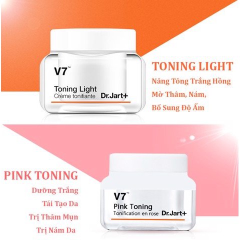 Kem dưỡng trắng phục hồi da bị hư tổn sạm nám thâm V7 TONING LIGHT Hàn Quốc [MẪU MỚI]