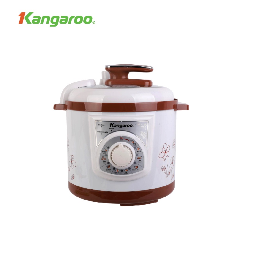 [Mã ELHADEV giảm 4% đơn 300K] Nồi áp suất 6 lít Kangaroo KG136 ( loại cơ - màu trắng)