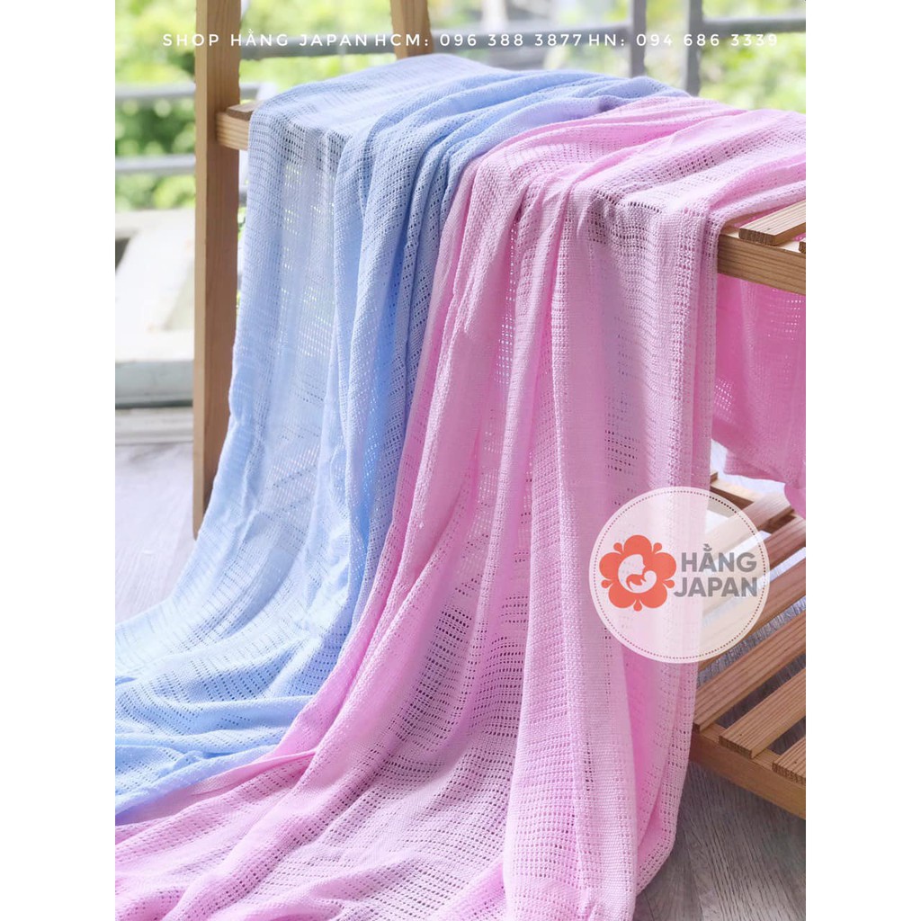 Chăn lưới sợi tre siêu mềm xuất Anh Mamas &amp; Papas size 100x150cm chống ngạt hơi siêu thoáng mát