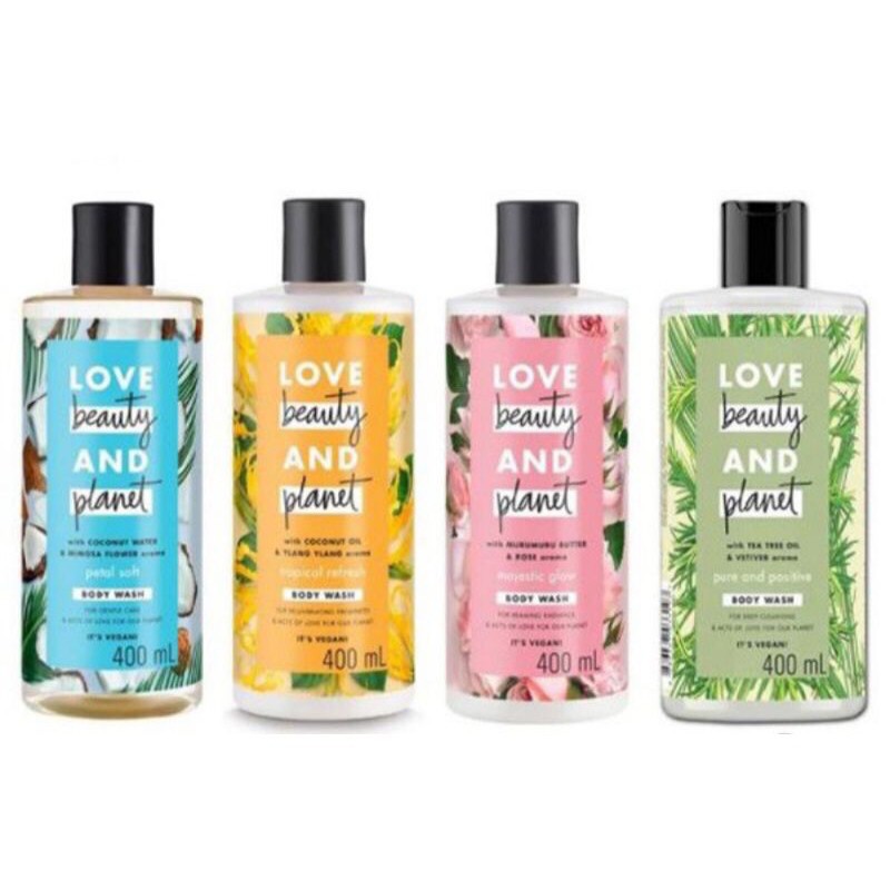 Sữa Tắm Love Beauty and Planet Pure And Positive - Detox 400ml