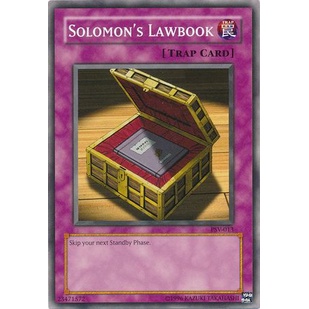 Thẻ bài Yugioh - TCG - Solomon's Lawbook  / PSV-013'