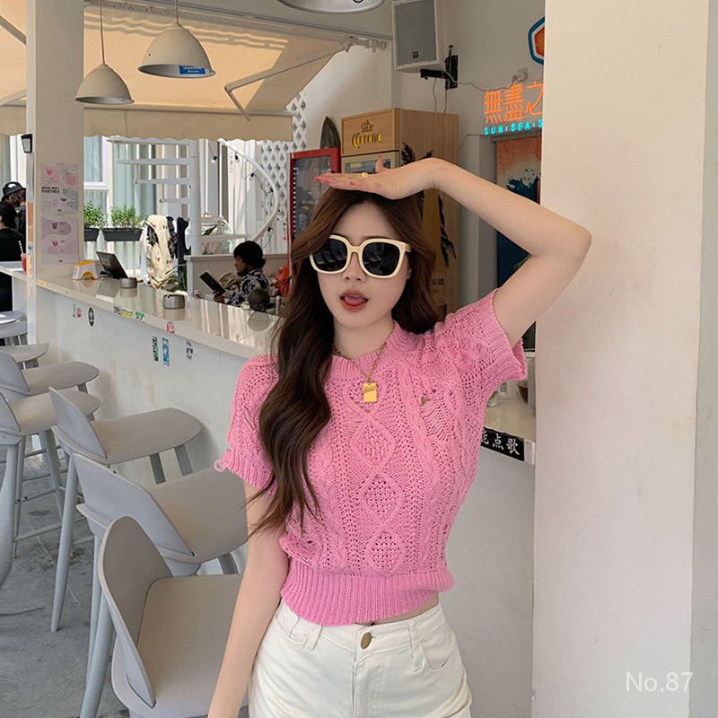 Áo thun tay ngắn dáng ôm thiết kế mới quyến rũ thời trang dành cho mùa hè năm 2021 | BigBuy360 - bigbuy360.vn
