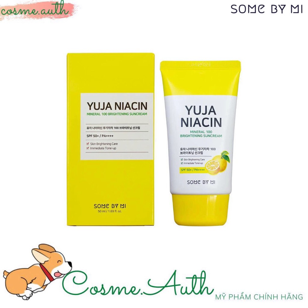 Kem Chống Nắng Some By Mi Yuja Niacin Mineral 100 Brightening Suncream SPF 50+ / PA++++ 50ml