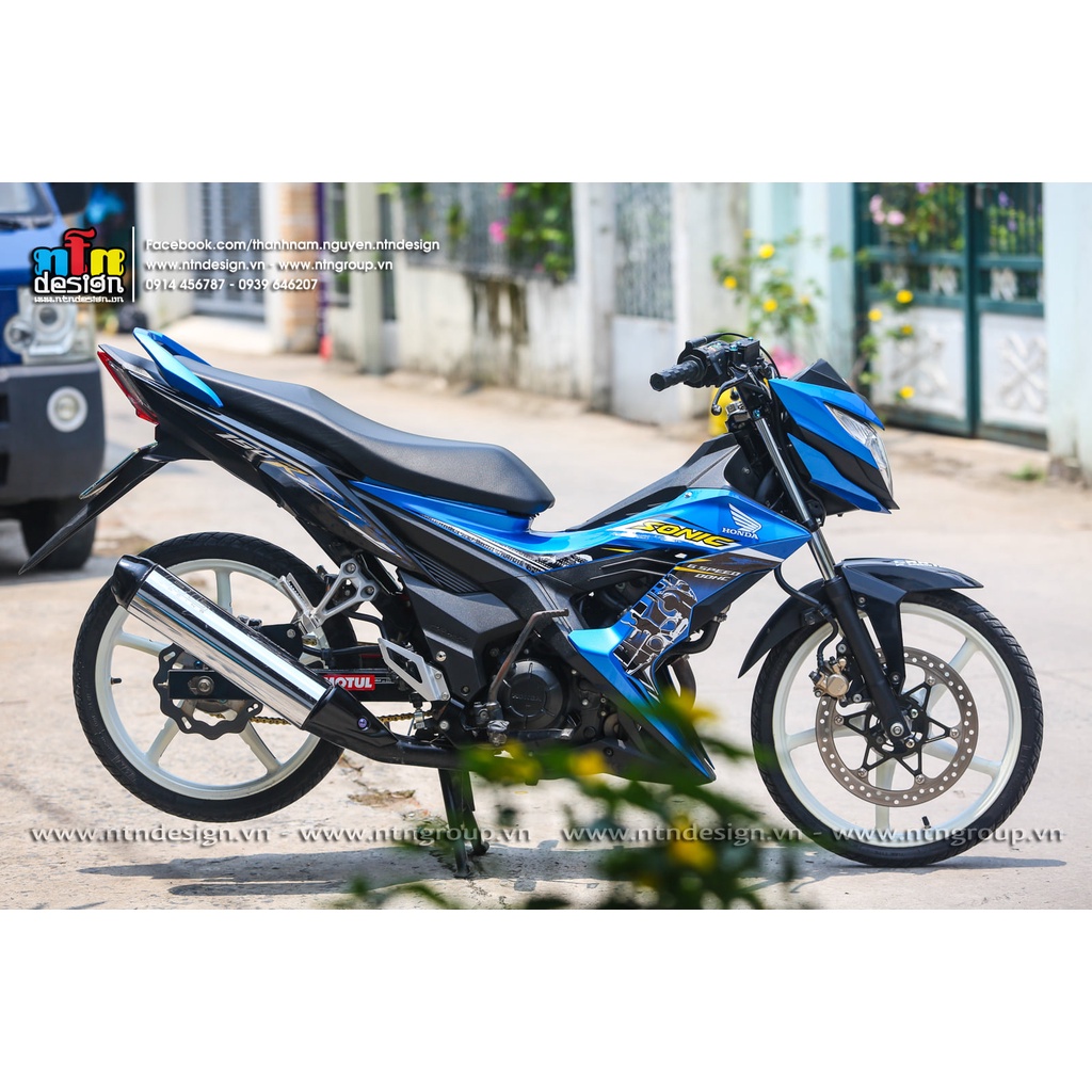 Tem rời sonic xanh đen 150R