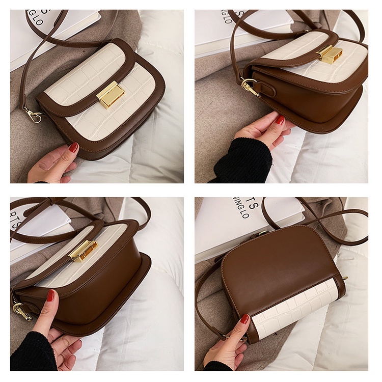 Túi xách đeo vai IELGY dáng vuông nhỏ thời trang cổ điển dành cho nữ