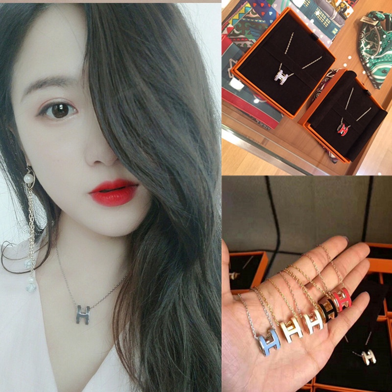 Mới Vòng cổ Mạ Vàng Hồng Phối Mặt Khắc Chữ Best Sale Năm 2021