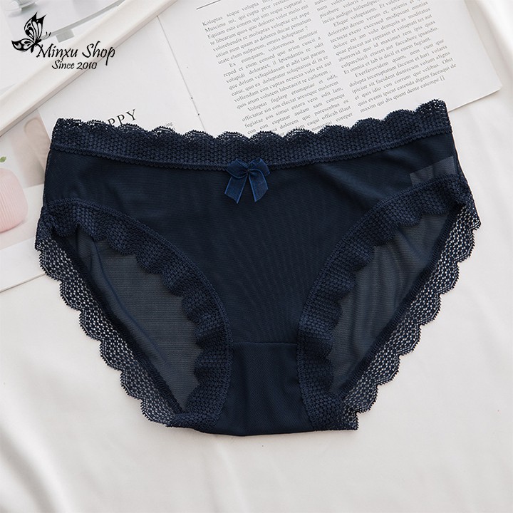 Quần lót ren sexy đáy cotton thoáng khí, dễ thương xuyên thấu gợi cảm Mã 105
