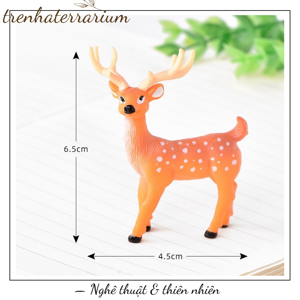 Tiểu cảnh nai sừng tấm cool ngầu trang trí vi cảnh, sen đá, terrarium