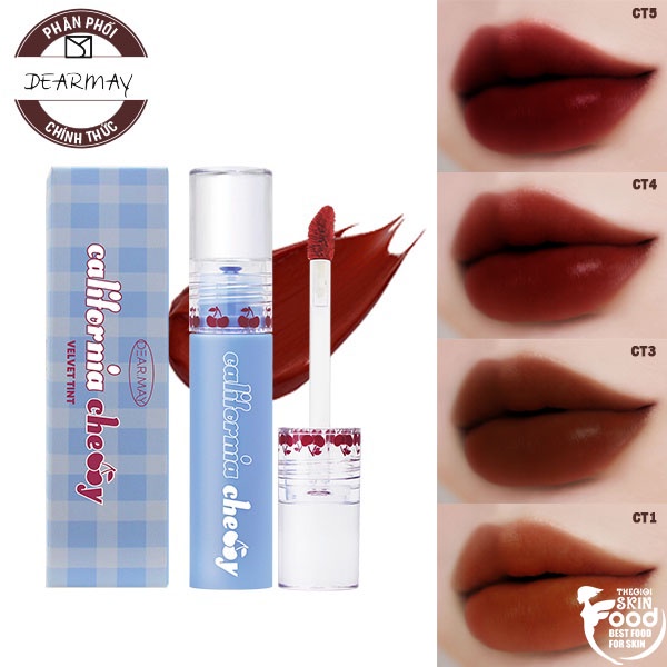 [New] Son Kem Lì Siêu Mịn, Lâu Trôi Hàn Quốc Dearmay California Cherry Velvet Tint 4.4g