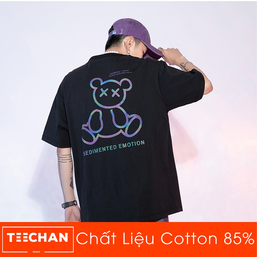 Áo Thun Unisex Phản Quang 7 màu Tay Lỡ Form Rộng Nam Nữ vải cotton phong cách Hàn Quốc Ulzzang TN153-TN156-TN371 Teechan | BigBuy360 - bigbuy360.vn