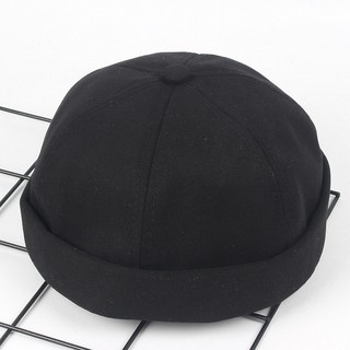 Men Women Hat Cap Casual Docker Sailor Mechanic Brimless Solid Color Hat