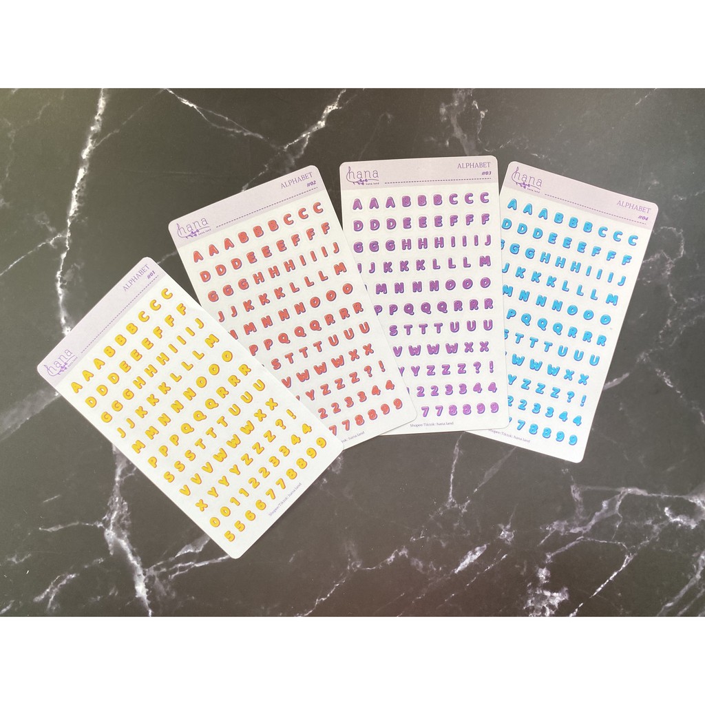 [Alphabet #3] Sticker decal bảng chữ cái #03 _ #hana.land