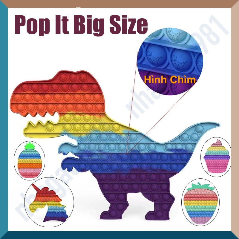 Pop It Big Size Đồ Chơi Bấm Bóng Size Lớn Đồ Chơi Giảm Stress Cao Cấp Quà Tặng Cho Bé Shop Nhagau1981