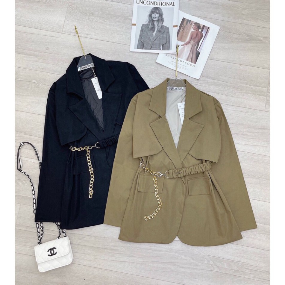 Áo Balazer 2 Lớp ,Áo Vets Đai Xích phong cách hàn quốc màu trơn be (nâu cafe), đen . MET SHOP | BigBuy360 - bigbuy360.vn