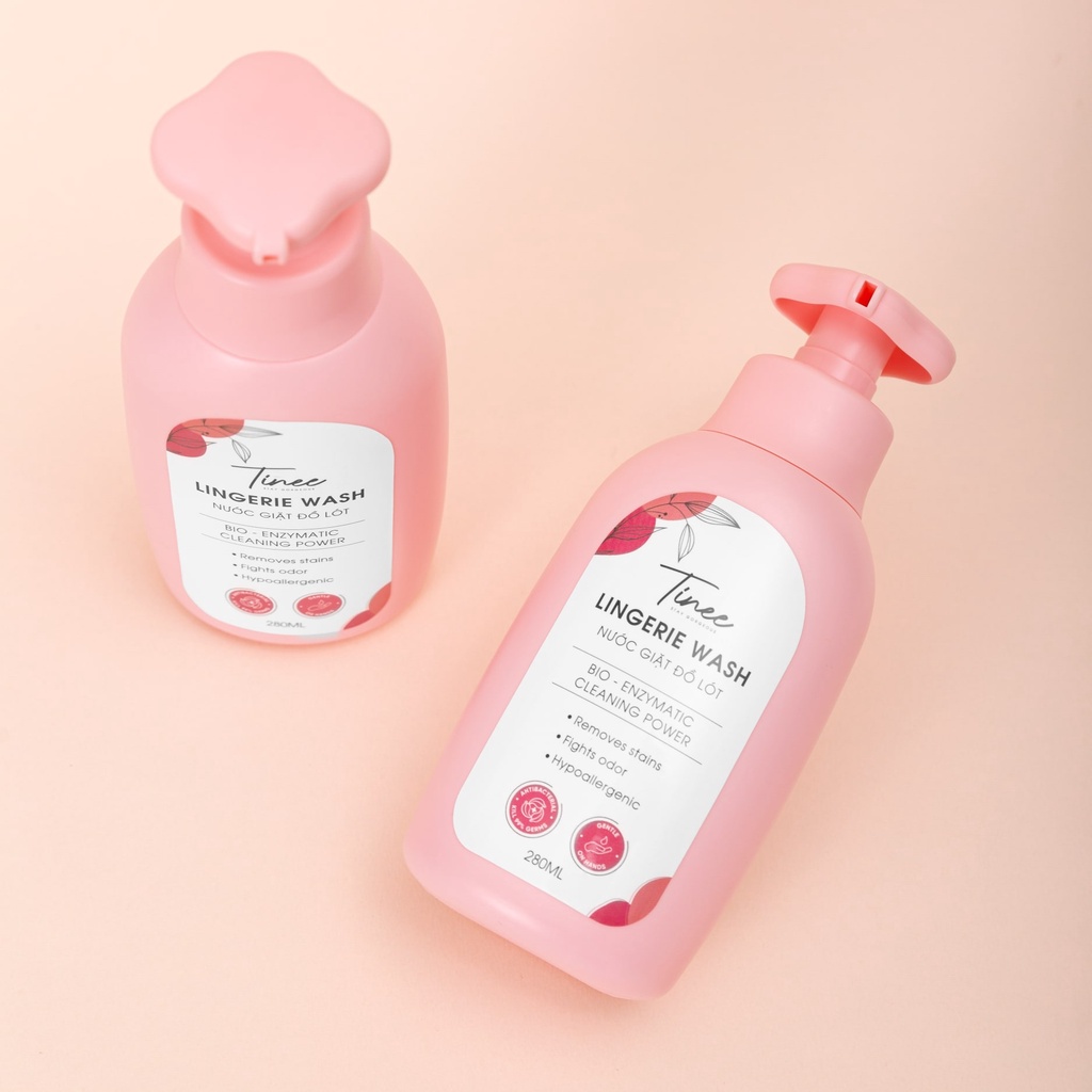 Nước giặt đồ lót Sinh Học Tinee 280ml Bản nâng cấp nano bạc mới kháng khuẩn an toàn cho da