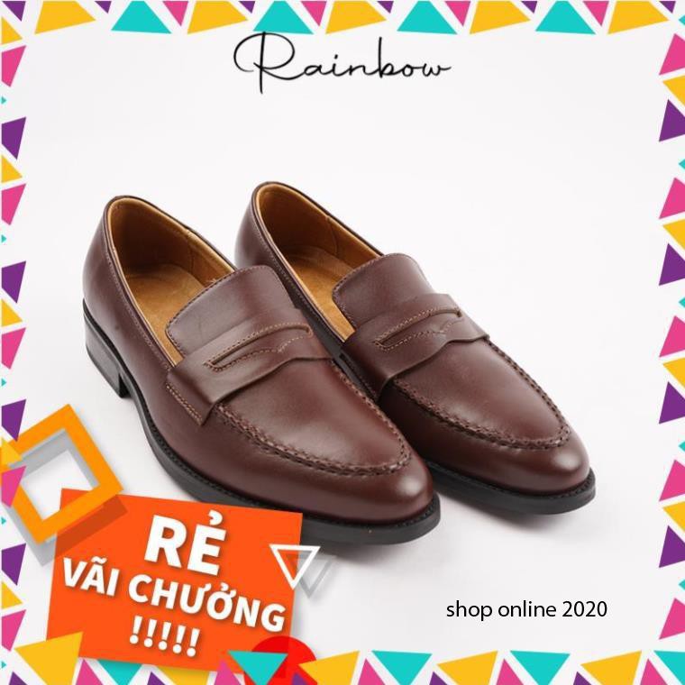 Giày lười nam/Giày da thật cao cấp Rainbow RBMLS 008