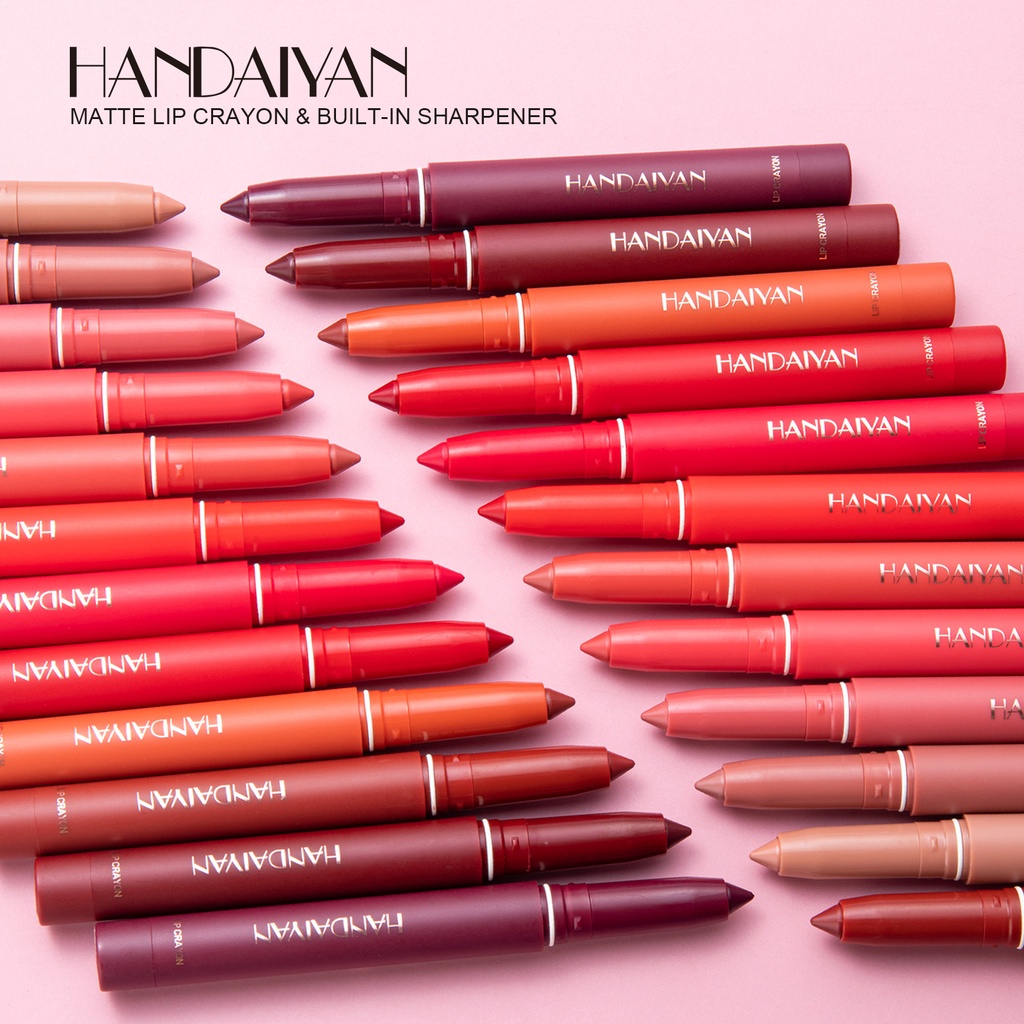 Set 6 Chì Kẻ Viền Môi Lì Màu Không Thấm Nước HANDAIYAN