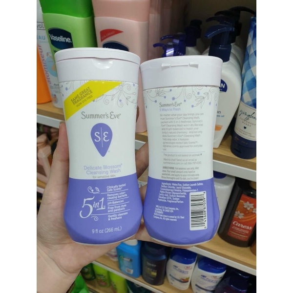 DUNG DỊCH VỆ SINH PHỤ KHOA MỸ SUMMER EVA CỦA MỸ 266ml