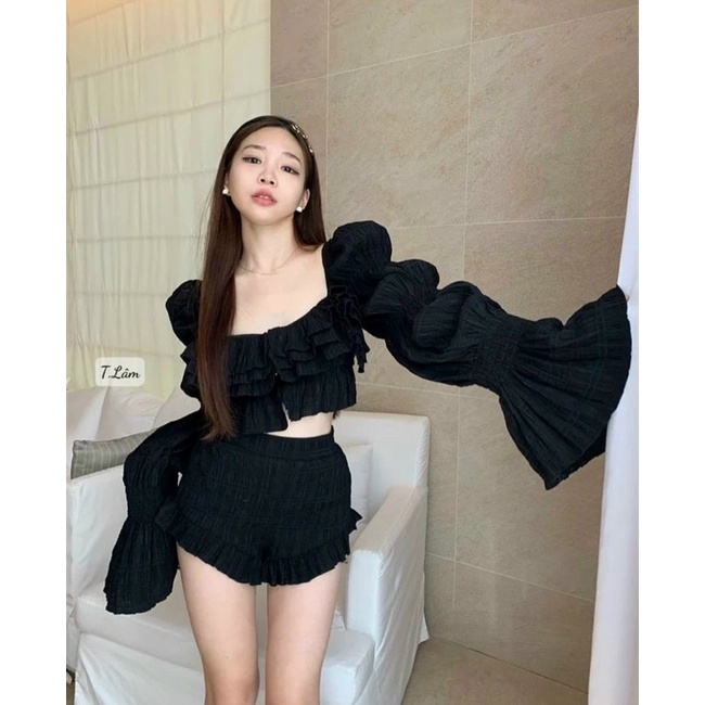 Set nhăn sóng bèo cực xinh
