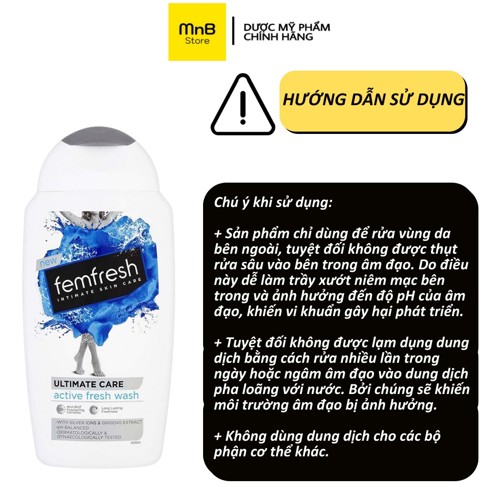 Dung dịch vệ sinh phụ nữ Femfresh Daily Intimate Wash anh 250ml