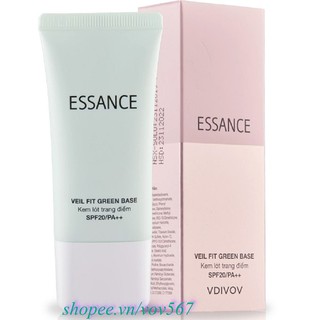 Kem lót 30ml hiệu chỉnh sắc da kiểm soát dầu Essance Veil Fit Green Base SPF20 PA++ Chính Hãng.