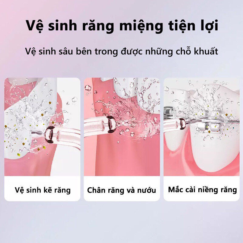 Máy tăm nước Xiaomi Enpuly ML8 Không dây chống nước IPX7, bình chứa nước lớn 250ML vệ sinh răng miệng sạch sâu