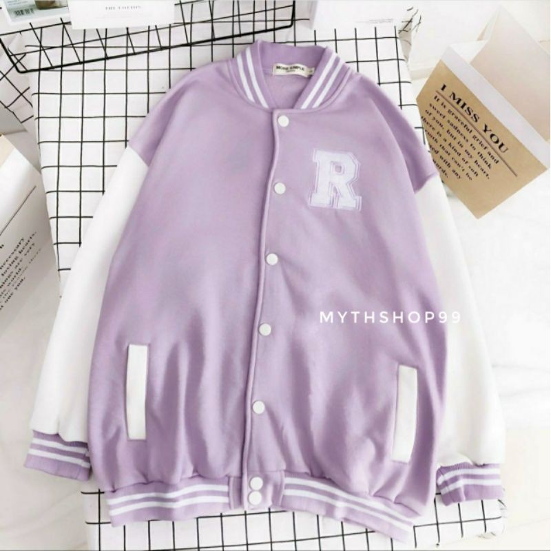 Áo Khoác BOMBER RAYSON Nỉ Bông Tay Dài Form Rộng Ulzzang Unisex (Ánh Thật) | BigBuy360 - bigbuy360.vn