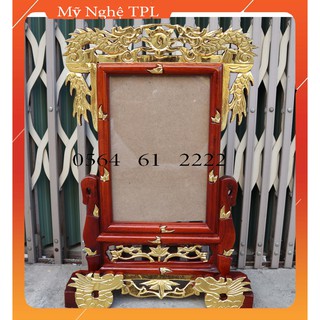 Khung ảnh thờ rồng bằng gỗ hương - Cao cấp sang trọng