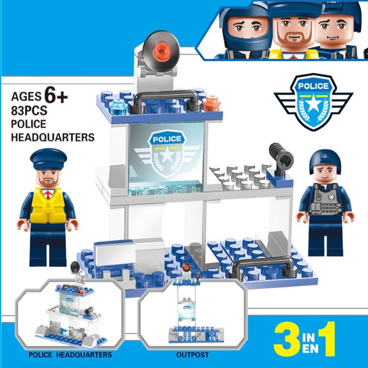 Đồ Chơi Lắp Ráp Kiểu LEGO Mô Hình Cảnh Sát Thành Phố Hòa Bình SWAT ROBOT Chiến Đấu/ Máy Bay Trực Thăng/ Xe Cơ Động PX250