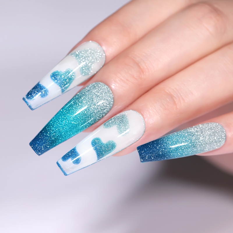[Hàng mới về] Lọ gel sơn móng tay UR SUGAR màu sắc nhiệt lấp lánh phản quang 7.5ml nghệ thuật thời trang