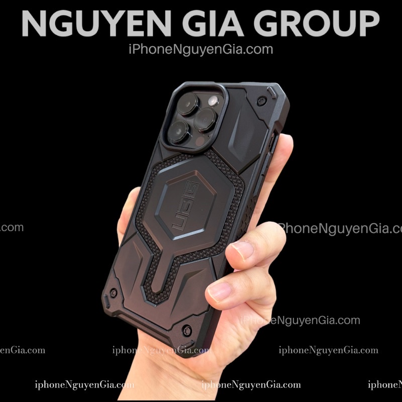 ỐP LƯNG UAG MONARCH PRO SỢI KEVLAR black with MAGSAFE CHO IPHONE 14 PRO MAX tại nguyễn gia group Cao Đạt Q5