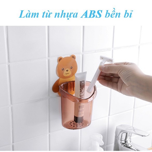 Cốc Gấu Đựng Bàn Chải Kem Đánh Răng, Cốc Gấu Dán Tường Siêu Dính 88183 Chợ Tốt Store