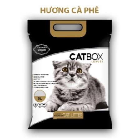 Cát vệ sinh cho mèo CATBOX Túi 16L, Bổ sung than hoạt tính khử mùi, thấm hút cao, vón cục nhanh