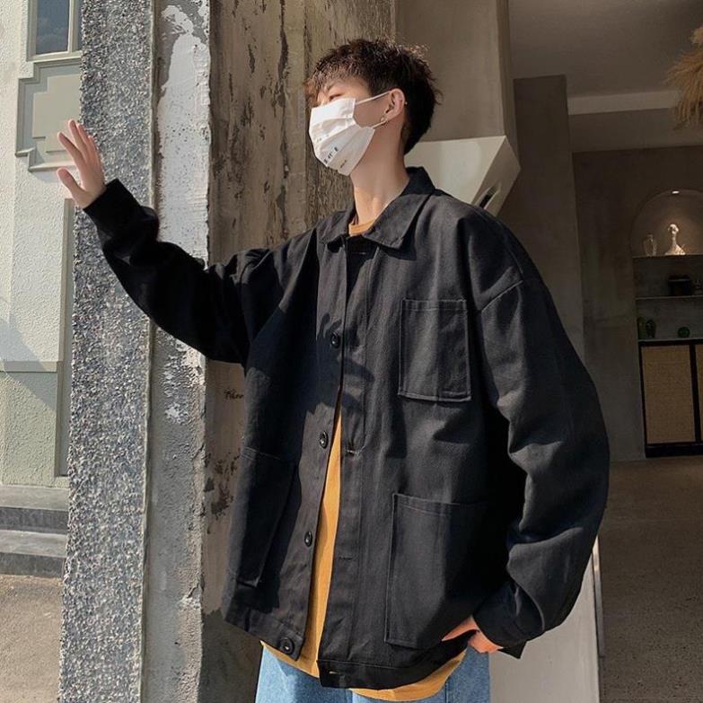 Áo Sơ Mi From Rộng ,Áo Khoác Chất Thô Kaki Cho Cả Nam Và Nữ