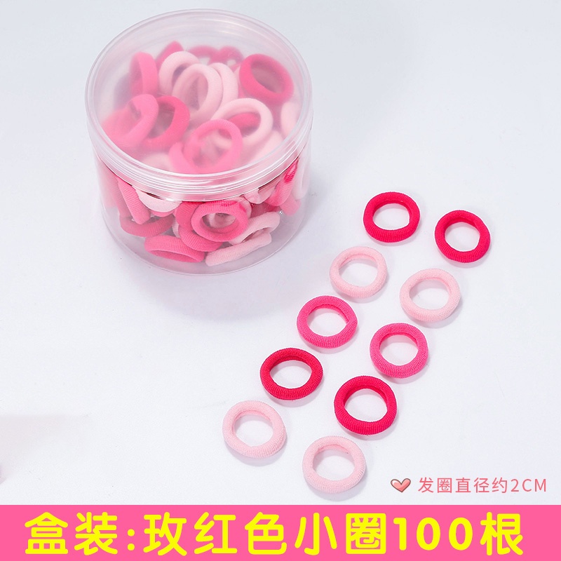 Dây Cột Tóc Co Giãn Cao Phong Cách Hàn Quốc Dễ Thương Kèm Hộp Đựng Cho Bé