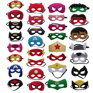 Mặt Nạ Mắt Siêu Anh Hùng Hóa Trang Halloween Cho Bé Trai Và Bé Gái 21 Phong Cách Vải Dạ Người Nhện Iron Man Hulk Captain