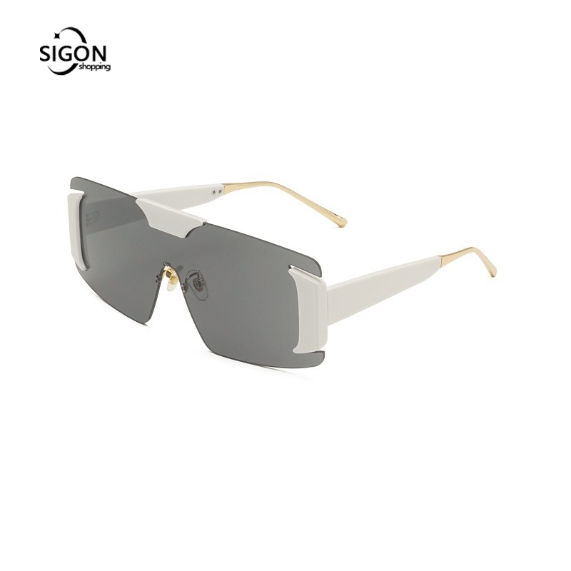 Kính Mát Gọng Kim Loại Không Viền Phong Cách Steampunk Retro Cho Nam Nữ