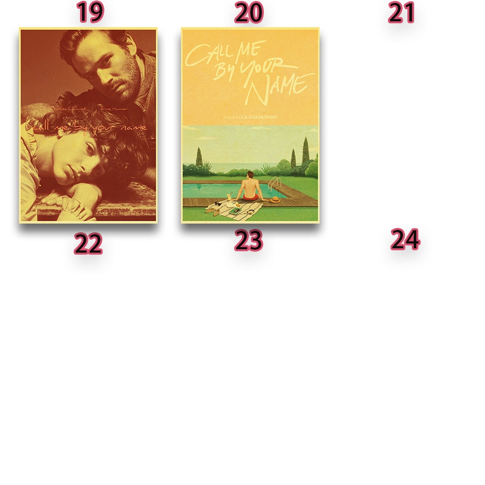 Poster Treo Tường Trang Trí In Hình Phim call me by your name Phong Cách vintage