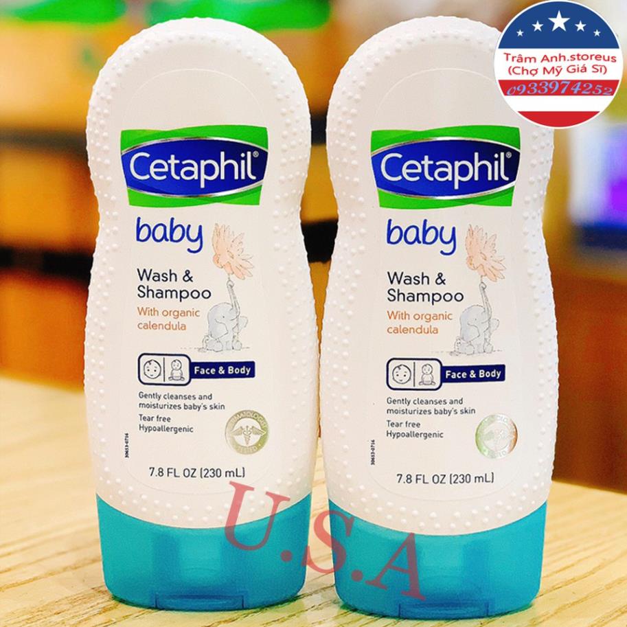 SỮA TẮM GỘI TOÀN THÂN CHO BÉ CETAPHIL BABY 230ml  (USA)