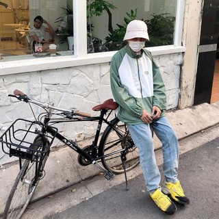 Áo khoác dù 7Zia - Matcha/Trắng